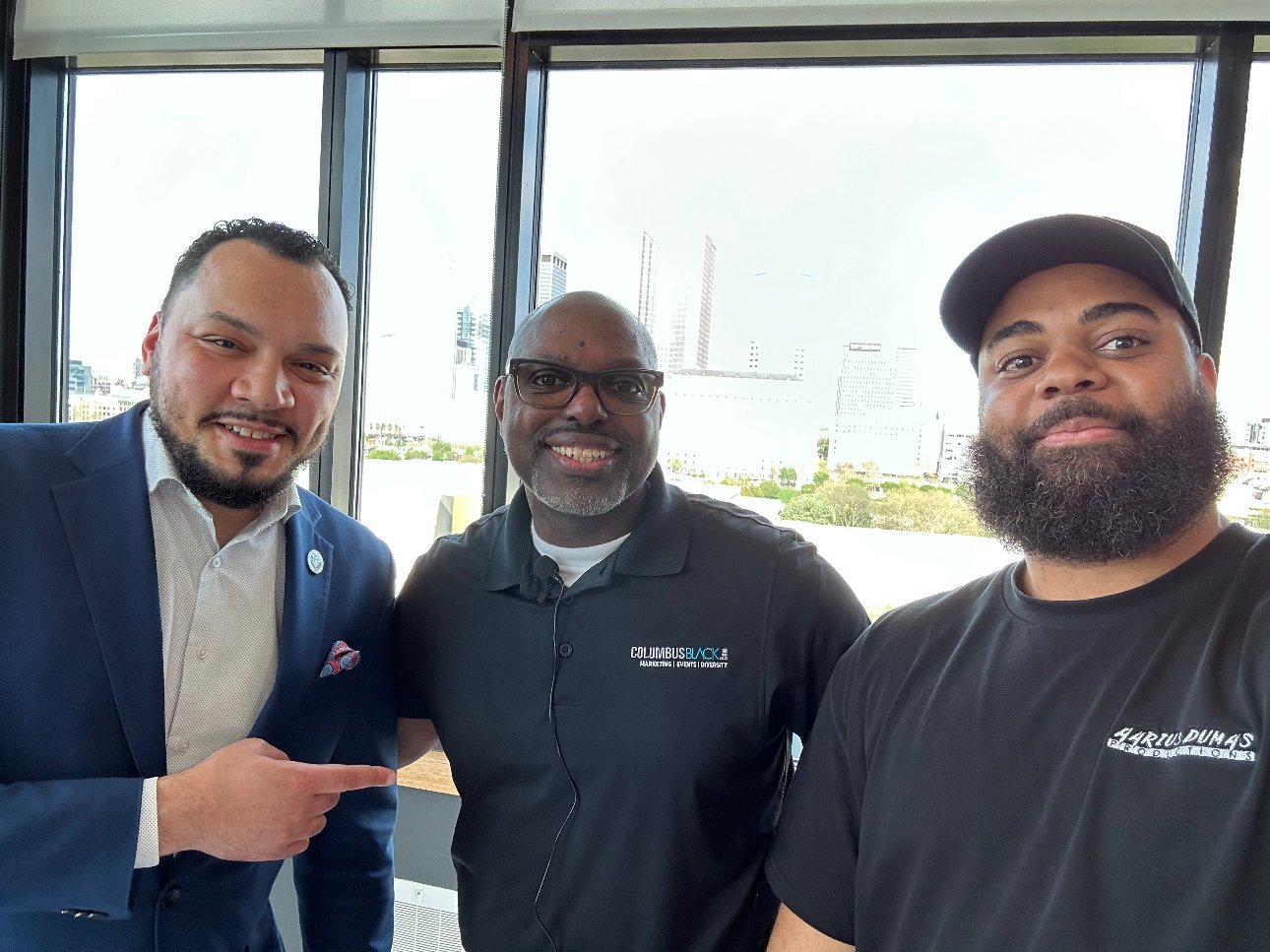Aarius Dumas with Columbus City Councilmember Bankston and ColumbusBlack.com’s Kevin Lloyd at the Experience Columbus Entrepreneur Showcase